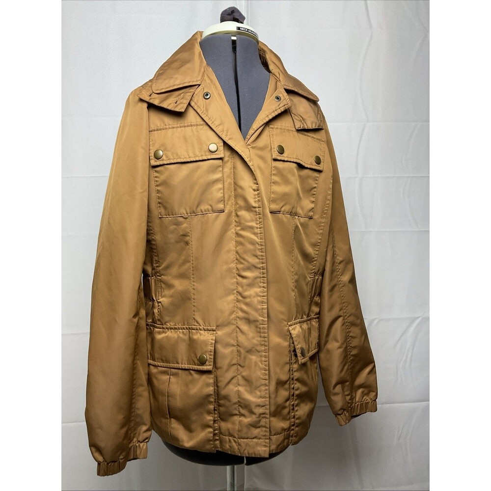 Pendleton Women’s Medium Tan Barn-Style Utility Jacket Lightweight Hooded